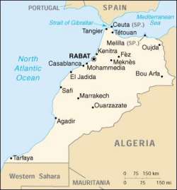 Landkarte Marokko